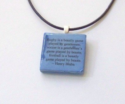 quoting a quote. Soccer Quote Pendant ~ Quoting