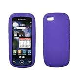 Purple Silicone Skin Soft Case for LG Sentio GS505