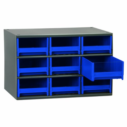 Cheap Akro-Mils 19909 17-Inch W by 11-Inch H by 11-Inch D 19 Drawer Steel Parts Storage Hardware and Craft Cabinet, Blue Drawers