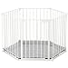 BabyDan Babyden White Playpen with Grey Playmat