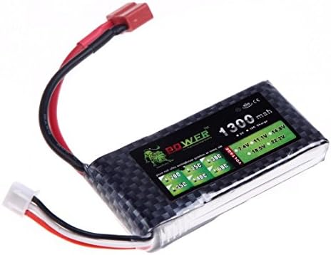 Quality Original Lion Power Lipo Battery 7.4V 1300Mah 25C MAX 40C T Plug for RC Car Airplane Helicopter Part
