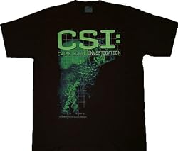 CSI Crime Scene Investigation Black T-shirt Tee