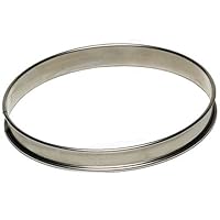 Matfer Bourgeat 371615 Plain Tart Ring, Silver