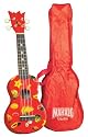 Mahalo MU-KTR Painted Economy Soprano Ukulele Outfit in Red with Carring Bag