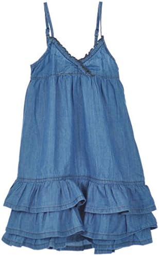 Bambina Talia Big Girls' "Chambray Dream" Dress - denim blue, 12