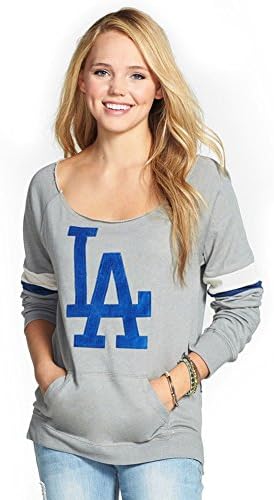 Los Angeles Dodgers - Logo Deal Juniors Scoop Neck Pocket Sweatshirt - Small