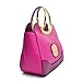 Dasein Leather Elegant Hinged Handle Winged Satchel, Shoulder Bag, Briefcase, Handbag