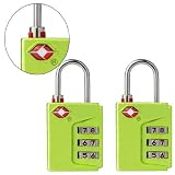 Smartraveler TSA Approved 3 Dial Combination Luggage lock (With Instant Alert Red Tab Indicator If opened By TSA) 2 Pack