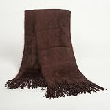E4hats-Long-Hair-Acrylic-Scarf-Brown