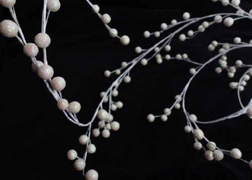 Beautiful Iridescent Mixed Berry Holiday Garland with Glitter Dusting