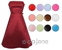 Strapless Satin CLASSIC A LINE Dress for Bridesmaid Formal Prom Wedding