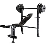 Marcy Diamond Mid-Width Bench and 100-Pound Weight Set
