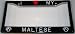 Paw Prints Black Plastic I Love My Maltese License Plate Frame