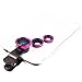 Pink Universal Clip-on 180 degree 3 in 1 Fisheye+Wide Angle+Macro Camera Lens Kit for iPhone 5 5S 4 4S 6 Samsung Galaxy S5/S4/S3 Note 4/3/2 HTC Blackberry Bold Touch, Sony Xperia, Motorola Droid