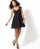 Maggy London Dress, Braided Straps Crinkled Taffeta
