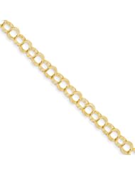 14k 6mm Triple Link Charm Bracelet, Best Quality Free Gift Box Satisfaction Guaranteed