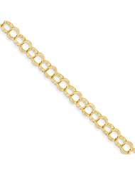 14k 6mm Triple Link Charm Bracelet