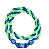 Phiten Custom Tornado Necklace: Royal Blue/Optic Green 22 Finished Length