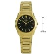Seiko Men's Gold Tone Casual Watch with a Black Dial. Model SNF266P