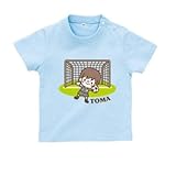 BabyChips ちいさなゴールキーパー(男の子)(名入れ半袖ベビーTシャツ) 110 ライトブルー