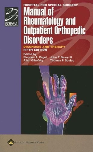 hospital for special surgery manual of rheumatology and outpatient orthopedic disorders diagnosis and therapy