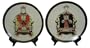 Chinese Emperor and Empress hand painted porcelain plates - 12"