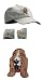 Bassett Hound hunting puppy dog walking deluxe baseball cap hat