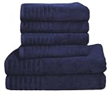 Produkt-Bild: 6 tlg. Handtuchset "Gallant"- Qualit&auml;t 565 g/m&sup2;, 2 Badet&uuml;cher / Duscht&uuml;cher 70 x 140 cm und 4 Handt&uuml;cher 50 x 100 cm, 100 % Baumwolle, Farbe blau