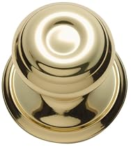 Schlage F359GEO605 Georgian Interior Knob with Deadbolt, Bright Brass