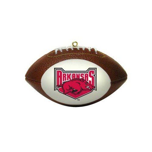 Arkansas Razorbacks Mini Football Christmas Ornament