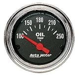 Auto Meter 2542 Traditional Chrome Short Sweep Electric Oil Temperature Gauge
