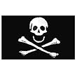 Pirate - Poison - Flag 3ft x 5ft Printed Polyester