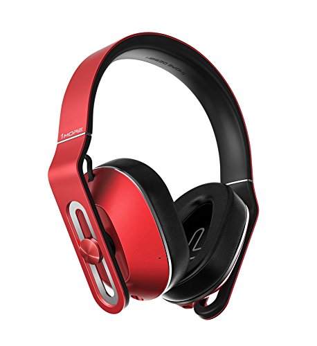 1 More MK802 Bluetooth cuffie over-ear con microfono e telecomando (Rosso)