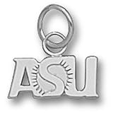 Arizona State Asu Sunburst 1/4 Pendant (Silver)