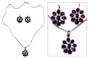 'Amethyst Enchantment,' jewelry set 0.5" W x 1.0" L