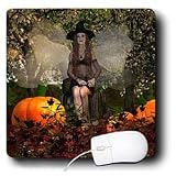 WhiteOak Art Designs Halloween - Autumn Fairy Witch front view - Mouse Pads