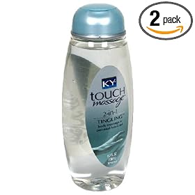 K-Y Touch Massage Body Massage and Personal Lubricant, 2-in-1, Tingling , 6.7 Ounces (Pack of 2)