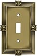 Brainerd 64474 Pineapple Single Toggle Switch Wall Plate / Switch Plate / Cover, Tumbled Antique Brass