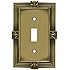 Brainerd 64474 Pineapple Single Toggle Switch Wall Plate / Switch Plate / Cover, Tumbled Antique Brass