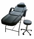Black Facial Bed with Free Stool