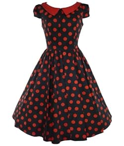 Tiger Print Polka Dot Print Cotton Gathered Fitted Cap Sleeves Flared-Skirt Prom Dress 