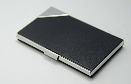 SHUSHU RFID Stainless Steel Wallet Credit Card Holder For Men &amp; Women - Slim Metal (Black)