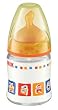 Nuk First Choice 4 Oz. BPA FREE Glass Baby Bottle With Latex Nipple - Yellow