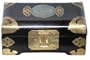 Rosewood jewelry box with jade carving