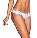 COQUETA Brazilian Waved Bikini Bottom Swimsuit Scrunch Swimwear Samba WHITE