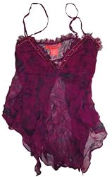 Women's Calvin Klein Choice Vagabond Print Blouse Plum Size Large