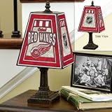 Memory Company Detroit Red Wings Art Glass Table Lamp