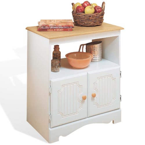 Kitchen: White Kitchen Utility Cart
