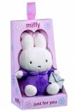 Purple Miffy Holding Satin Envelope 14cm with Just for You Message