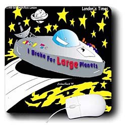 Londons Times Funny Aliens Cartoons - UFO Bumper Stickers - Mouse Pads